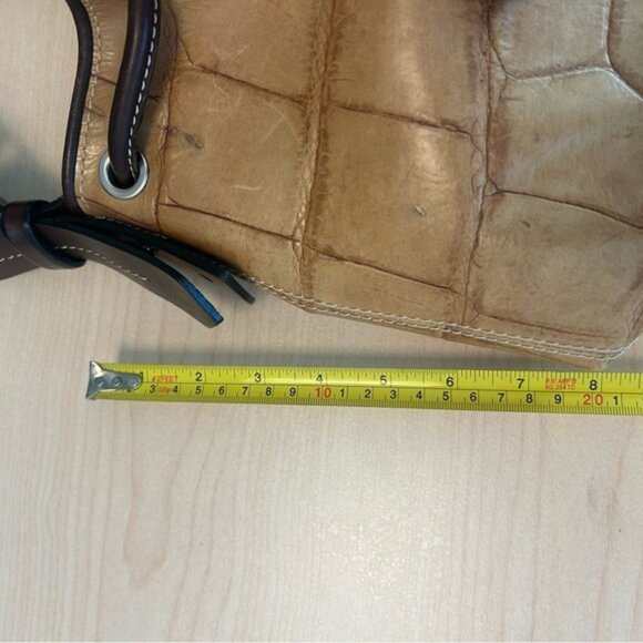 Dooney and Bourke pebble cinched drawstring leather purse vintage good condition - Picture 10 of 16